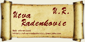 Utva Radenković vizit kartica